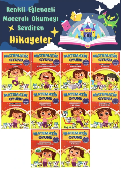 1.Sınıf Renkli Eğlenceli Maceralı Okumayı Sevdiren Hikaye Seti 10 ürün görseli 1