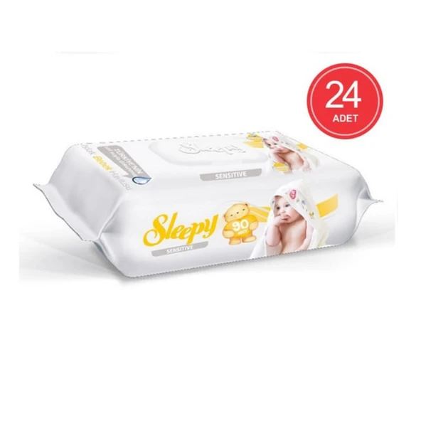 Sleepy Sensitive Hassas Ciltlere Özel Islak Bebek Havlusu (24 Paket = 2160 Yaprak)