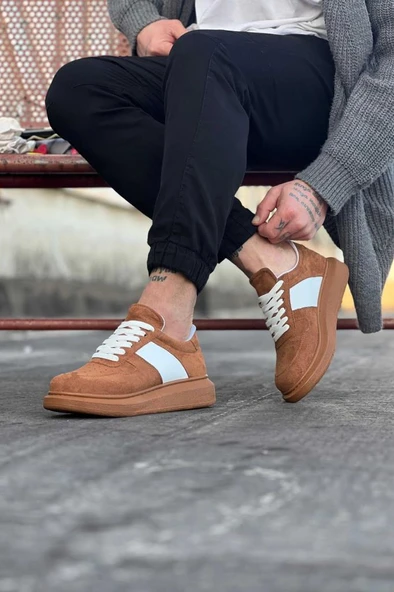 WG011 Taba Süet Erkek Casual Ayakkabı - Resim 3