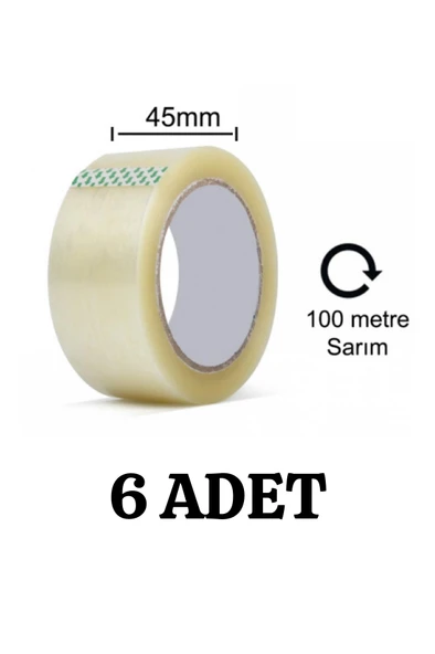 Koli Bandı Şeffaf 45 Mm X 100 Metre 6 Adet