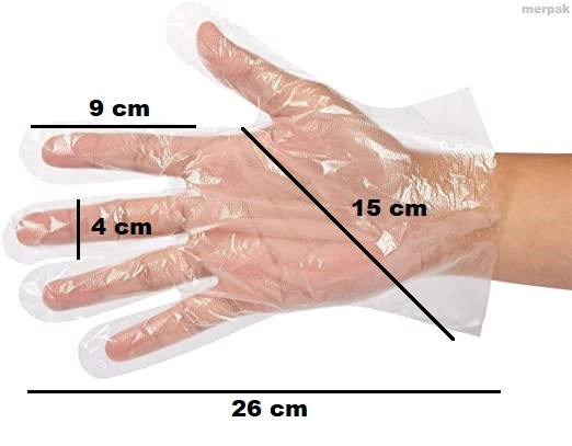 Şeffaf Eldiven 5000 Adet Hışır Poşet Eldiven Kullan At Eldiven - 4
