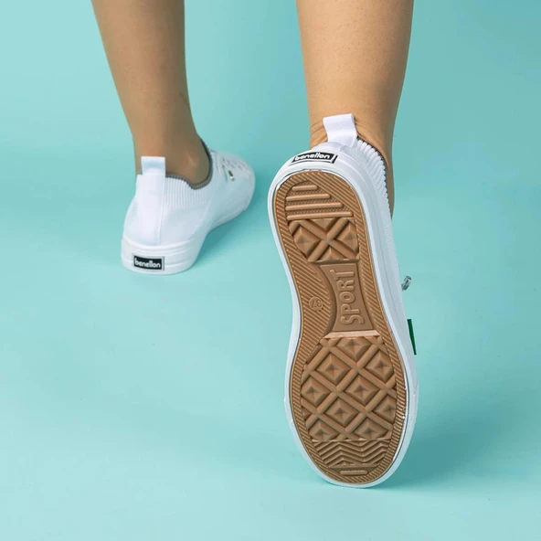 BNETTON BNİ-10233 İTHAL ESNEK KETEN SNEAKERS KADIN AYAKKABI - 8