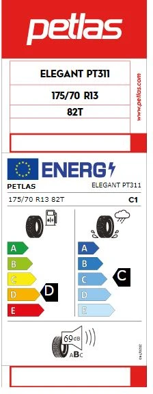 Petlas 175/70 R13 82T Elegant PT311 Yaz Lastiği 2025 Üretim - 2