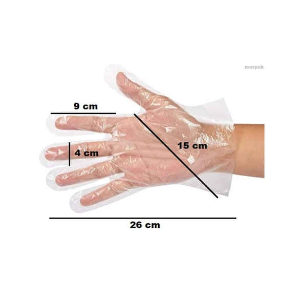 Şeffaf Eldiven 2000 Adet Hışır Poşet Eldiven Kullan At Eldiven - 4