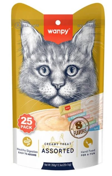 Wanpy Kedi Ödül Çubuğu Sıvı Karışık Paket 50 Adetx14 gr ürün görseli