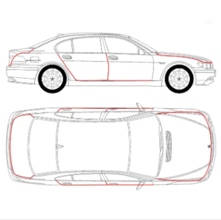 Oto Araç Kapı Koruma Fitili 5Metre Parlak BEYAZ - 3