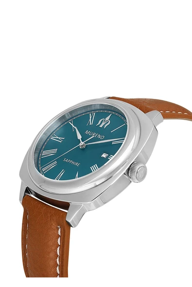 Safir Cam / 10 Atm / Paslanmaz Çelik (316L) / Hakiki Deri Erkek Kol Saati V4 - 5