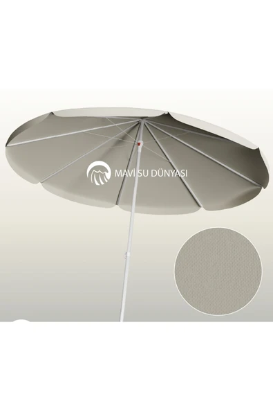 Plaj Deniz Balkon Şemsiyesi ve Bidonsuz. Dönebilir Özellikli 2 Metre 10 Telli. Sadece Şemsiye - 5
