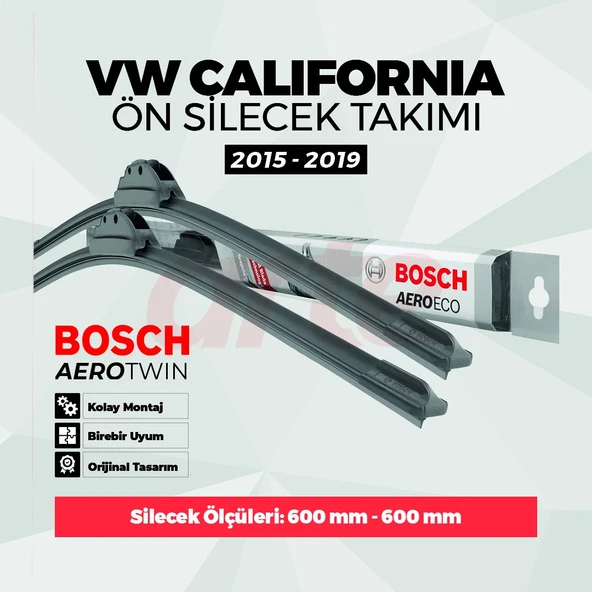 Volkswagen California T6 Bosch Aeroeco Ön Silecek Takımı (2015-2019) - Resim 4