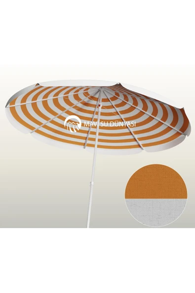 Plaj Deniz Balkon Şemsiyesi ve Bidonsuz. Dönebilir Özellikli 2 Metre 10 Telli. Sadece Şemsiye - 12