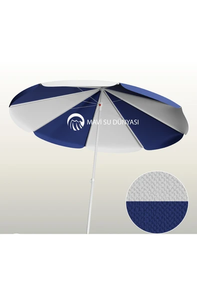 Plaj Deniz Balkon Şemsiyesi ve Bidonsuz. Dönebilir Özellikli 2 Metre 10 Telli. Sadece Şemsiye - 3
