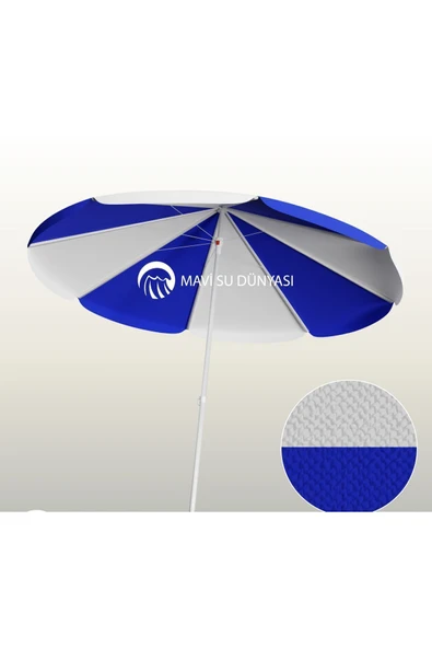 Plaj Deniz Balkon Şemsiyesi ve Bidonsuz. Dönebilir Özellikli 2 Metre 10 Telli. Sadece Şemsiye