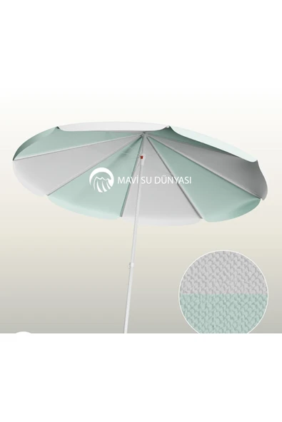 Plaj Deniz Balkon Şemsiyesi ve Bidonsuz. Dönebilir Özellikli 2 Metre 10 Telli. Sadece Şemsiye - 6