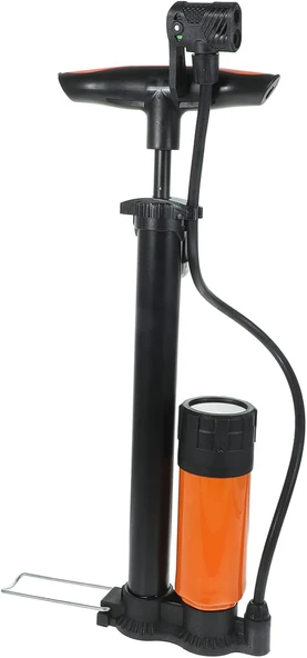 Basınç Göstergeli Hava Pompası El Tipi Bisiklet , Motorsiklet Tekeri Şişirme Pompası - 6