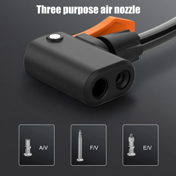 Basınç Göstergeli Hava Pompası El Tipi Bisiklet , Motorsiklet Tekeri Şişirme Pompası - 7