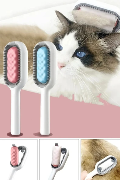 TİNEKE  Islak Mendil Aparatlı Kedi Köpek Tüy Temizleyici Toz Toplayıcı Tiftik Toplayıcı Tarak 1 ADET - 3
