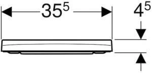 Geberit Smyle Square Slim Klozet Kapağı Yavaş Kapanır 500.687.01.1 - 2