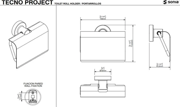 Sonia Tecno Black Tuvalet Kağıtlık Mat Siyah - 2