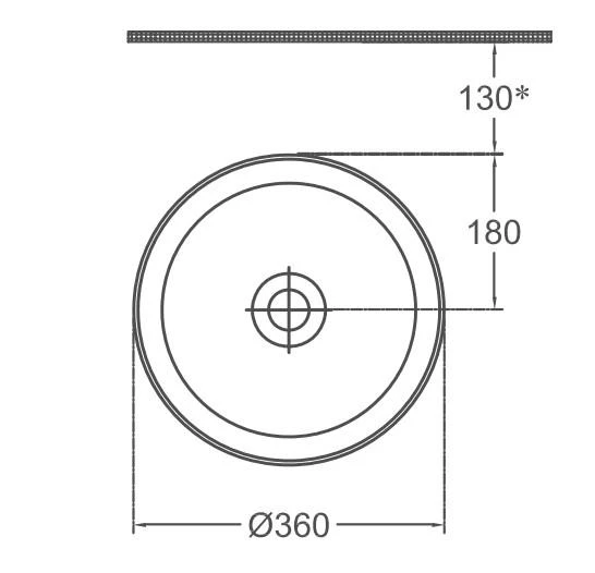 Isvea ION Tezgah Üstü Lavabo 36 cm - 2