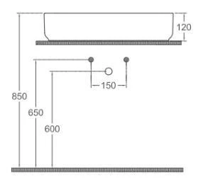 Isvea Infinity Tezgah Üstü Lavabo 55 cm - 3