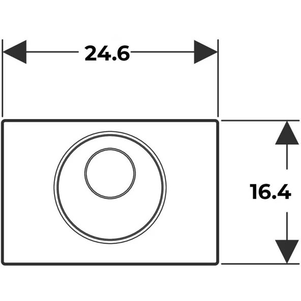 Geberit Sigma10 Fotoselli/Manuel Kumanda Paneli P.Çelik 12 Cm Rezervuar İçin - Elektrikli - 2