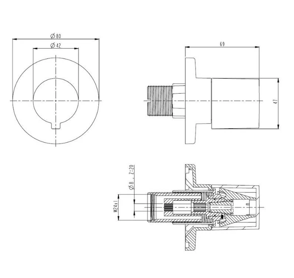 Artema Ankastre Stop Valf Sıva Üstü Grubu A41461 - Resim 2