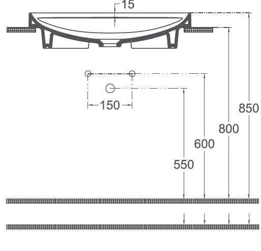 Isvea Infinity Inset Lavabo 55 cm - 3