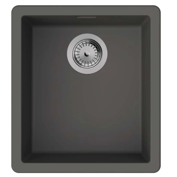 Hansgrohe S520-F350 Ankastre Granit Eviye Manuel gider seti ile Taş Grisi