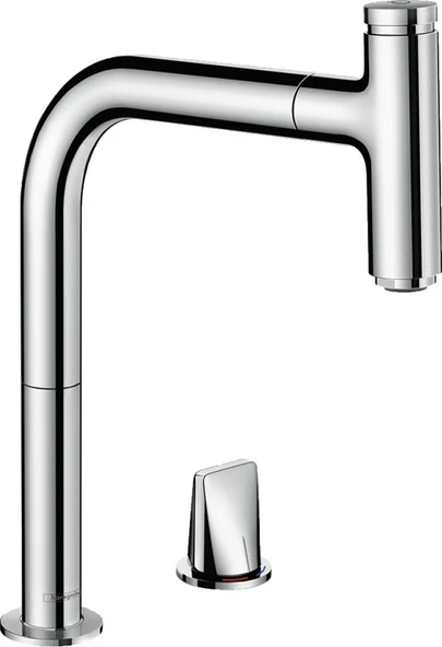 Hansgrohe Metris Select M71 Eviye Bataryası 2 Delikli Spiralli 1jet sBox
