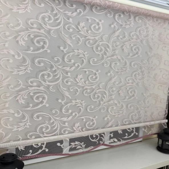 StorBurada Çift Mekanizmalı Pembe Tül Stor Perde STB-130  Pembe 80 x 200 - Resim 3