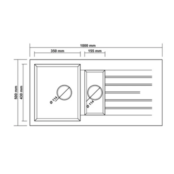 Real Stone Troya 100 Granit Eviye Gri - 2