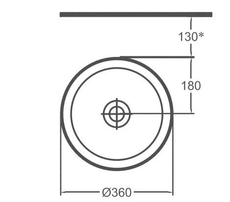 Isvea ROMBO Tezgah Üstü Lavabo 36 cm - 2