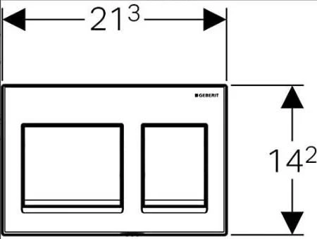 Geberit Alpha35 Kumanda Paneli Parlak Krom - Resim 2