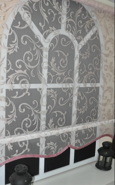Çift Mekanizmalı Pembe Tül Stor Perde STB-130  Pembe 80 x 260 - 2
