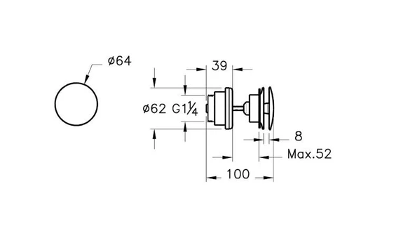 Artema Lavabo Yuvarlak Süzgeci Universal (Basmalı) Mat Siyah - 2
