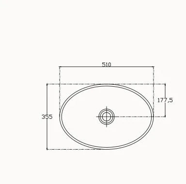 Isvea SistemaY Tezgah Üstü Lavabo 51 cm - 3