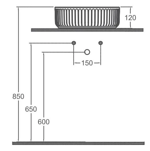 Isvea ION Tezgah Üstü Lavabo 36 cm - 3