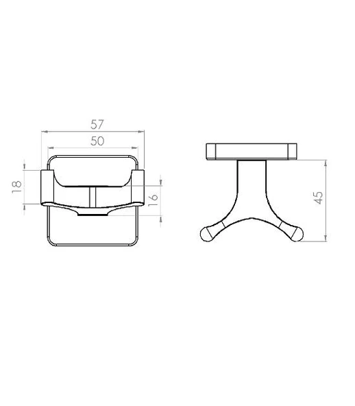 Tema Kare Bornoz Askılığı İkili - Resim 2