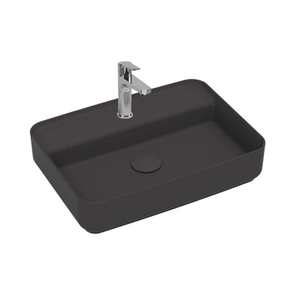 Isvea Infinity Tezgah Üzeri Lavabo 55cm Antrasit