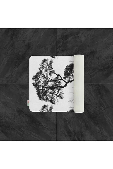Banyo Paspası Desenli Baskılı 50x80 Püsküllü Polyester Kaymaz Tabanlı Duş Paspası - 3
