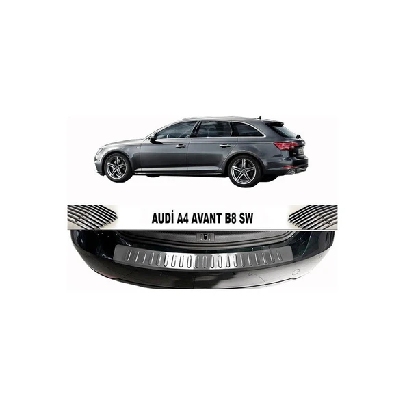 AUDI A4 B8 Arka Tampon Eşiği Krom SW Taşlı 2009 ve sonrası - Resim 2