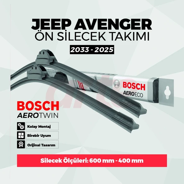 JEEP Avenger Bosch Aeroeco Ön Silecek Takımı (2033-2025) ürün görseli 1