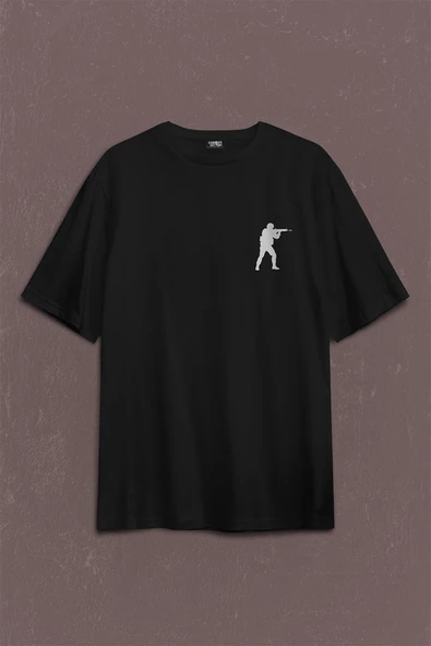 Cs Go Csgo Counter Strike Global Offensıve Sırt Ön Baskılı Oversize Tişört Unisex T-Shirt