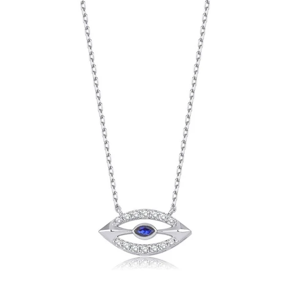 0.29 Karat Pırlanta Safir Kolye