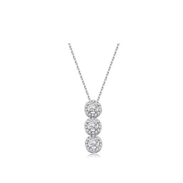 0.46 Karat Pırlanta Tria Kolye