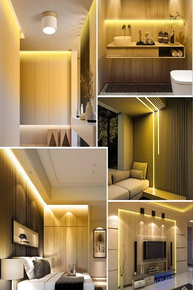 Şerit LED Işık 3 Metre - Tak-Çalıştır USB Çıkışlı, Kendinden Yapışkanlı COB LED Aydınlatma - 7