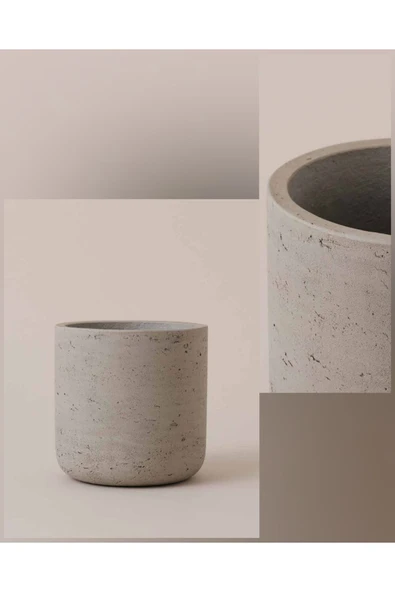Dekoratif Taş Saksı Beton Vazo