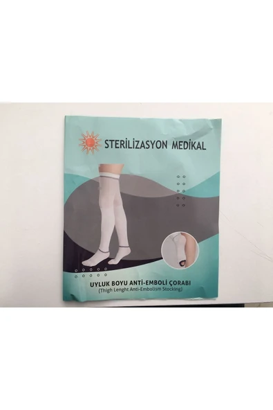 STERİLİZASYON MEDİKAL Uyluk Boy, Diz Üstü, Açık Burun, Anti-emboli Çorabı (1 Çift) - 3