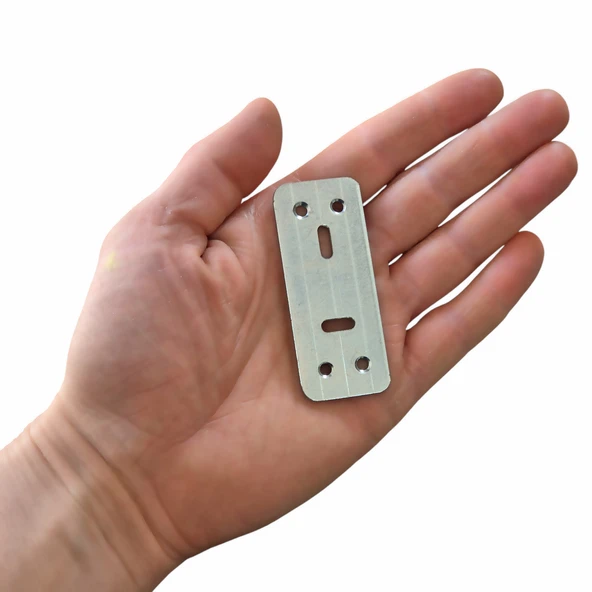 Delikli Düz Lama 30x70 Köşebent Demir Gönye Mobilya Birleştirme Bağlantı -10 Adet - 2