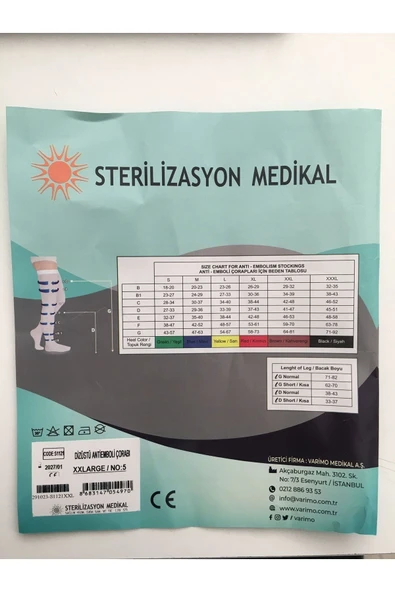 STERİLİZASYON MEDİKAL Uyluk Boy, Diz Üstü, Açık Burun, Anti-emboli Çorabı (1 Çift) - 5